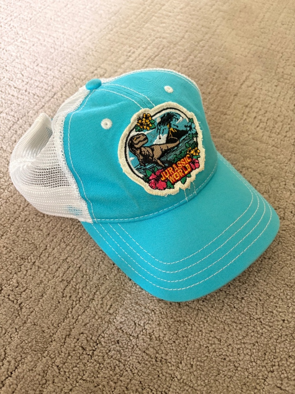 Jurassic World Universal Studios Baseball Cap with Adjustable Strap Light Blue